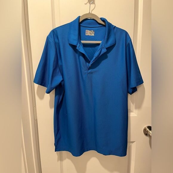 PGA CHAMPIONS GOLF TOUR bold blue short sleeve polo, men’s size L - Picture 1 of 5